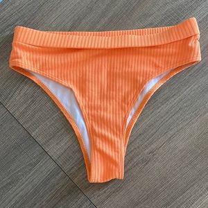 *!!WORN ONCE!! Orange cheeky bikini bottoms from SHEIN.